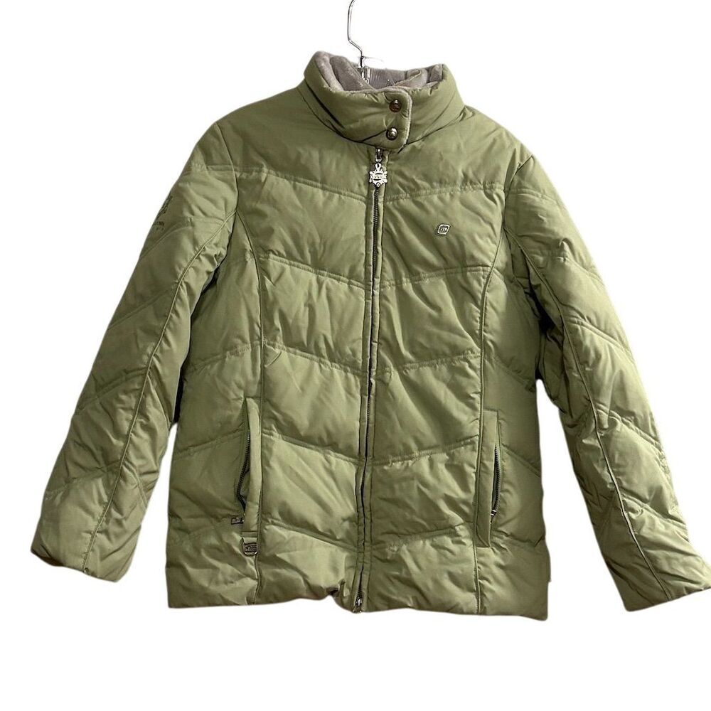 Free Country Women's Green Puffer Jacket Size S Winter Casual